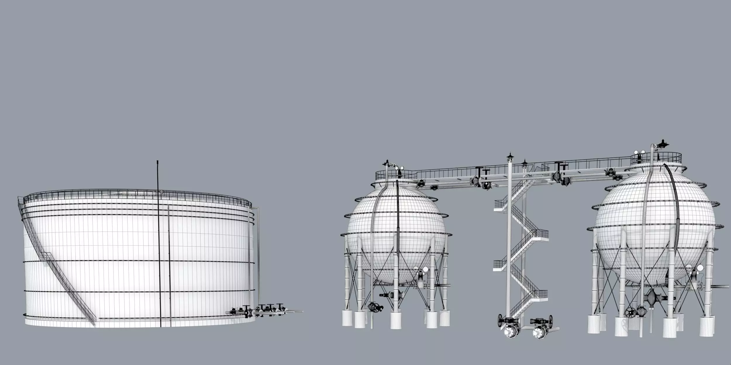 oil tanks 3D model_7