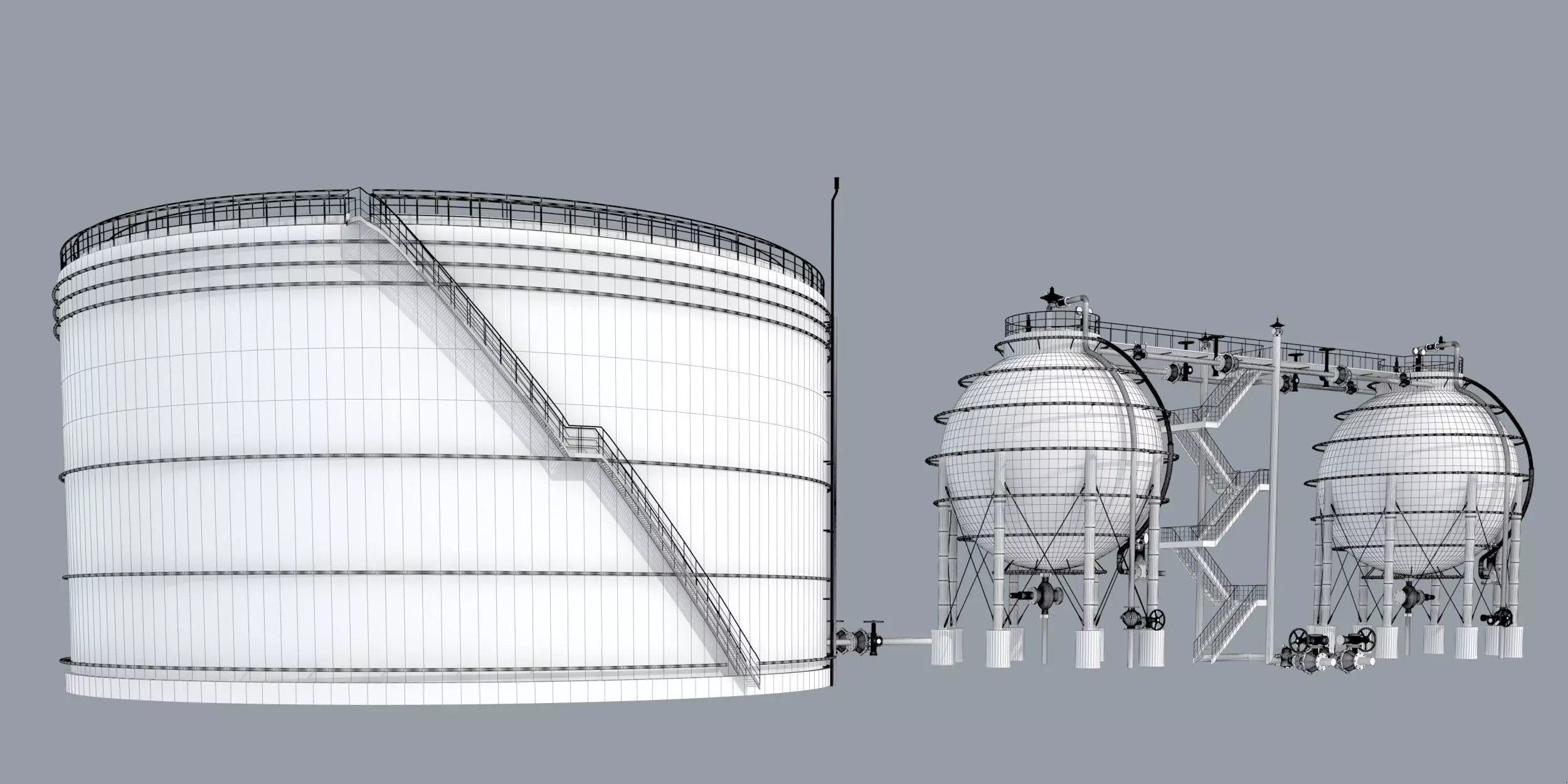 oil tanks 3D model_9