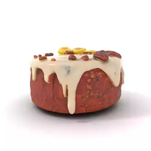 Banana Pecan Cake model pack Low-poly 3D model