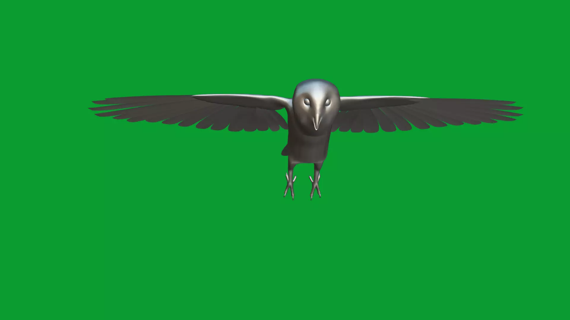 Asian Barn Owl Bird Low-poly 3D model_34