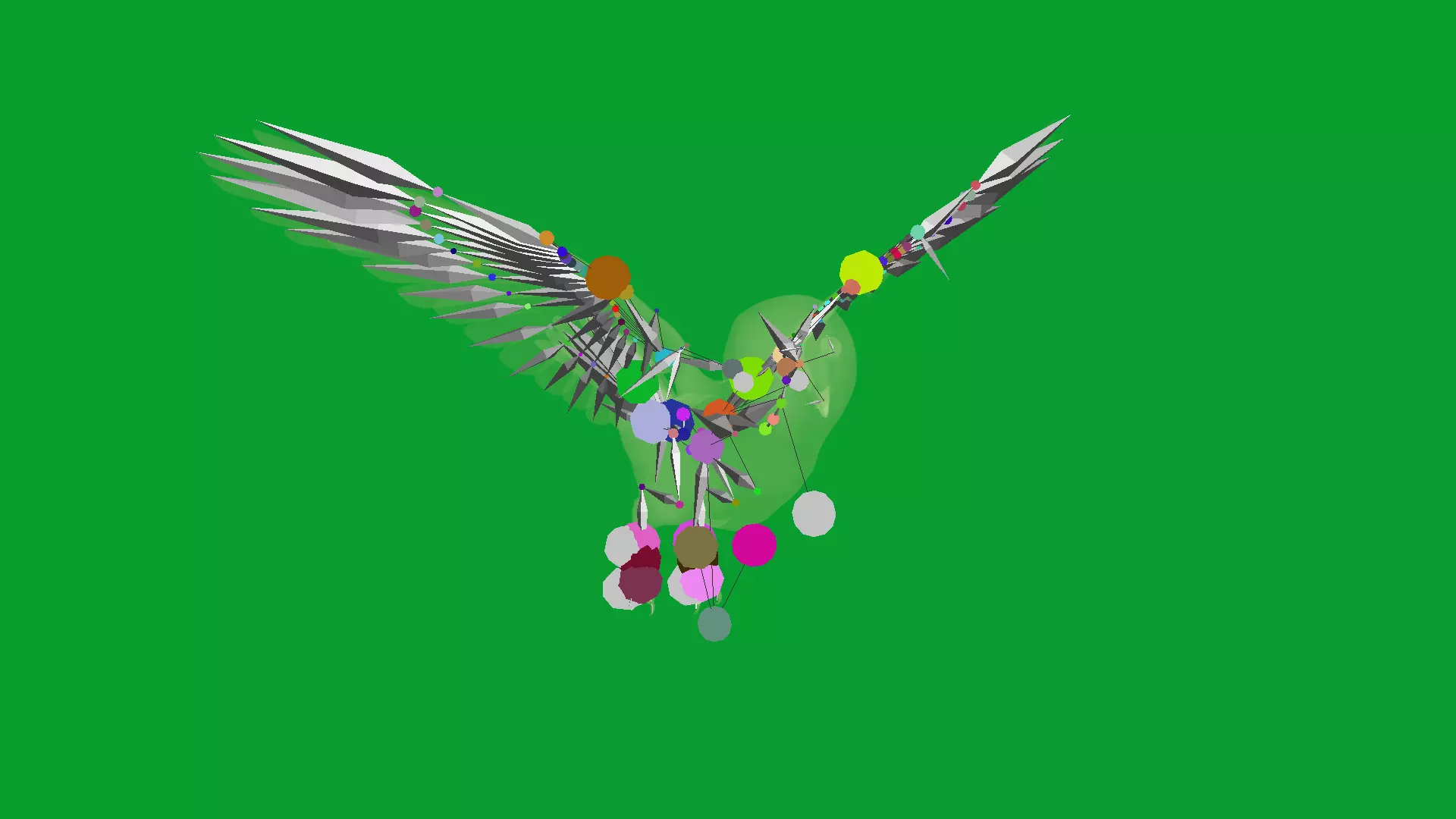 Asian Barn Owl Bird Low-poly 3D model_40