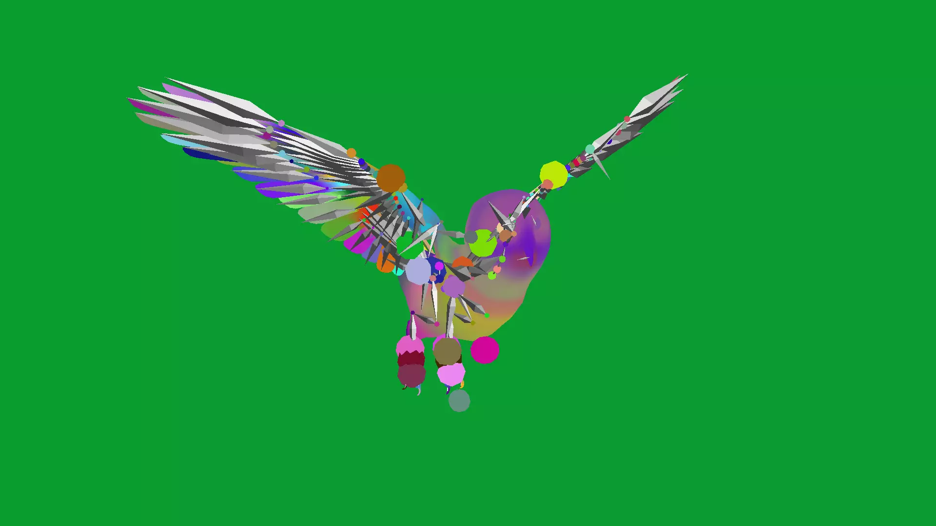 Asian Barn Owl Bird Low-poly 3D model_39