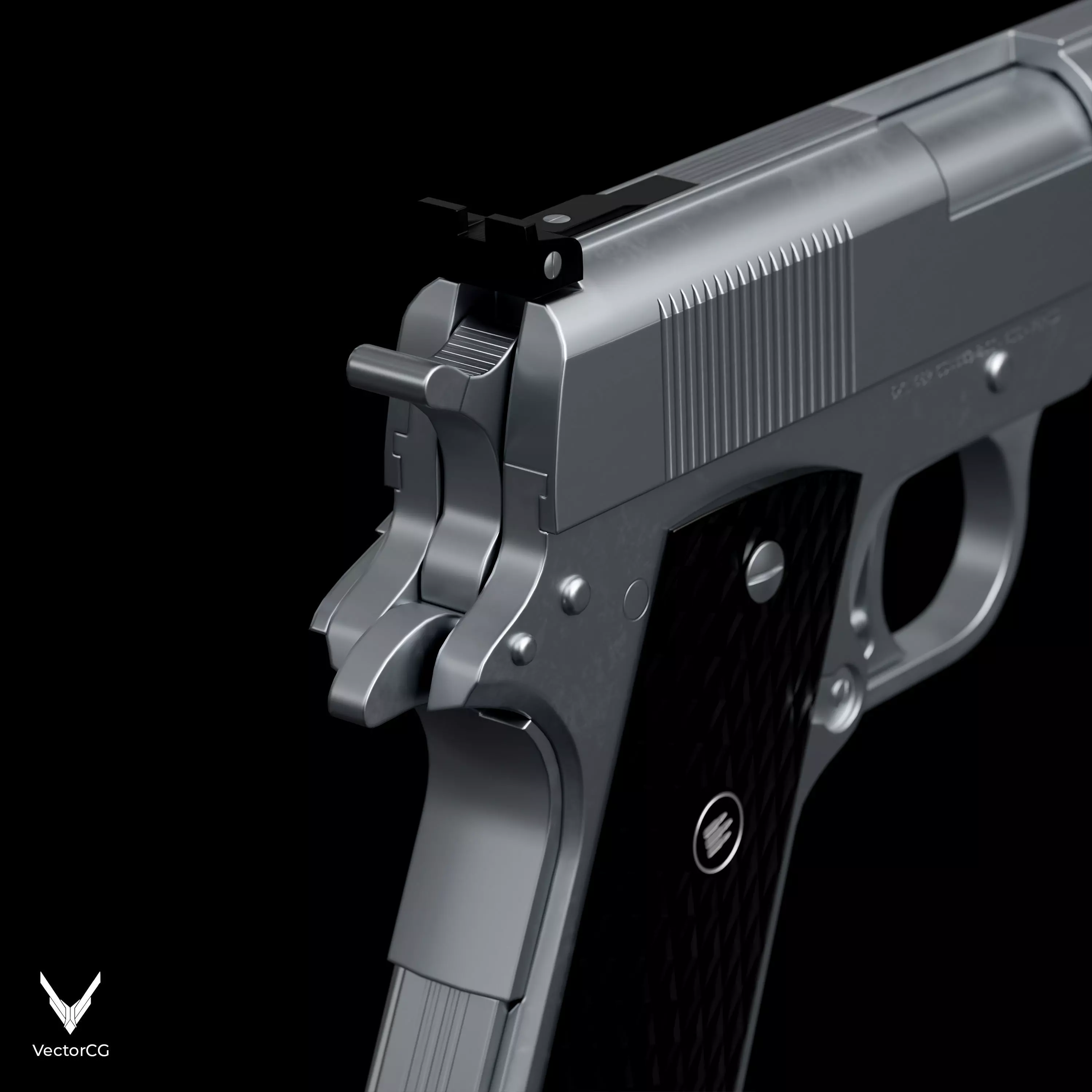 AMT Hardballer Low-poly 3D model_14