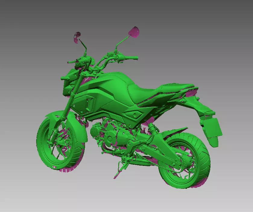 Small Sport Motorcycle 3D Scanned Model 3D model_5