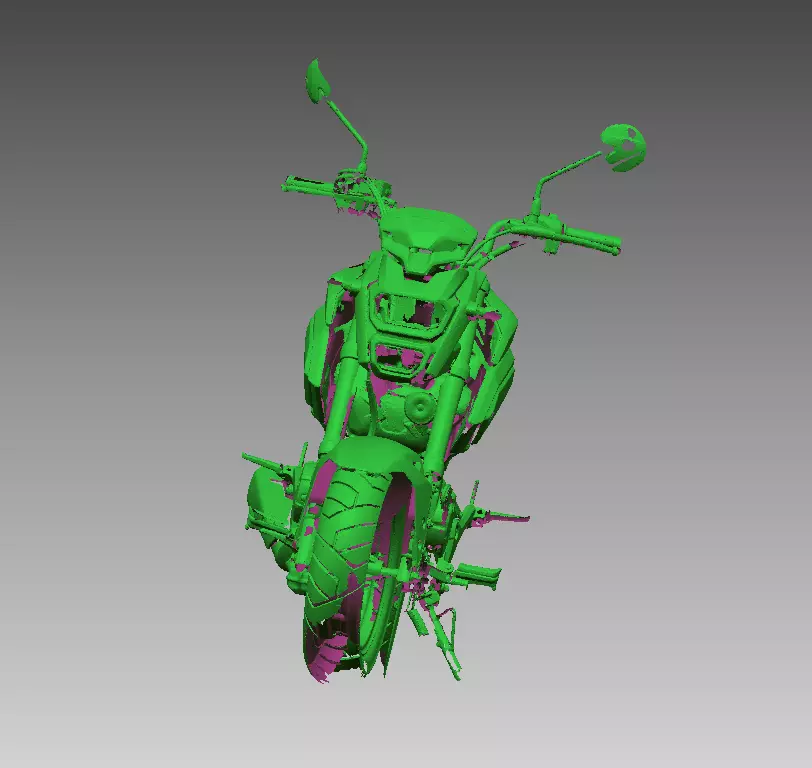 Small Sport Motorcycle 3D Scanned Model 3D model_2