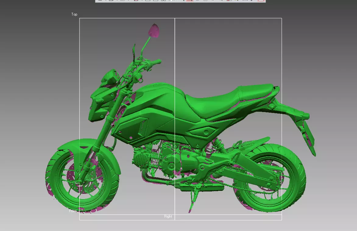 Small Sport Motorcycle 3D Scanned Model 3D model_1