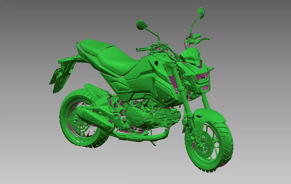 Small Sport Motorcycle 3D Scanned Model 3D model_3