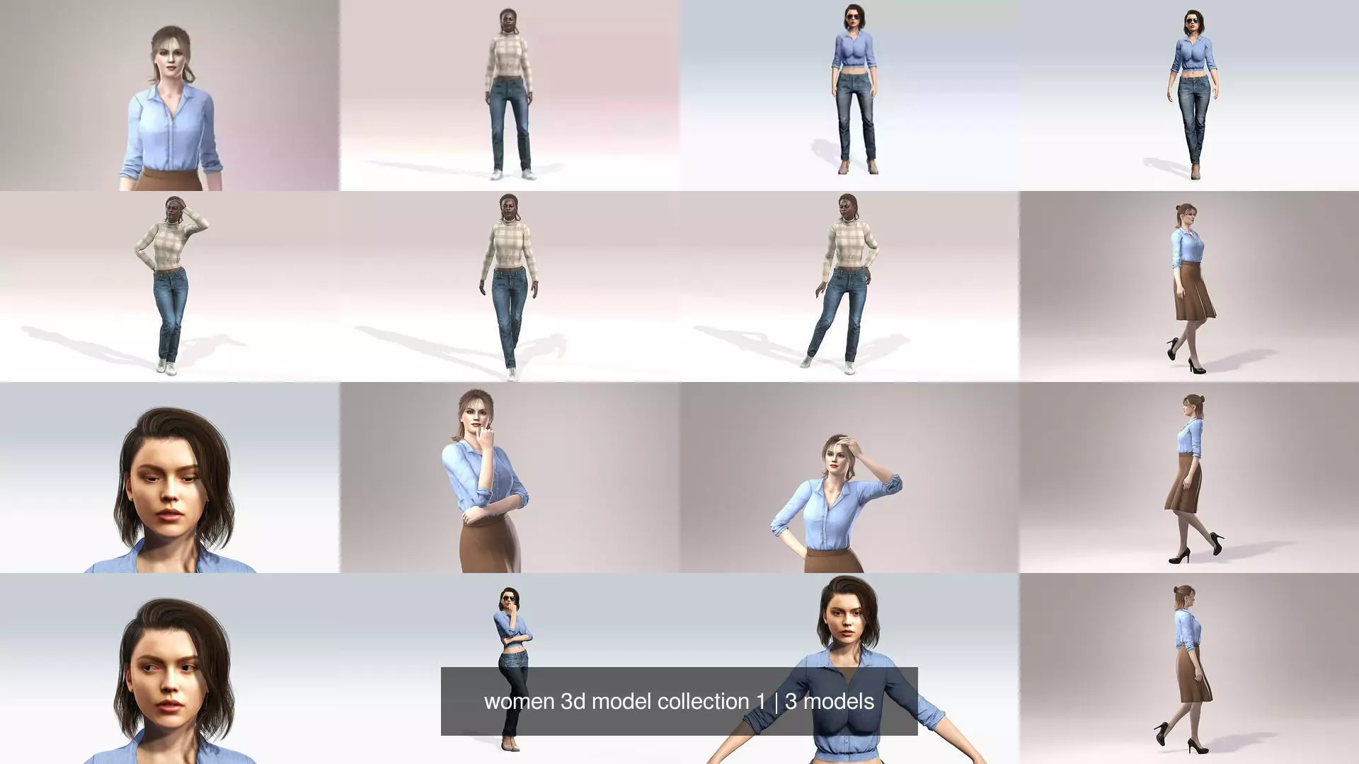 women 3d model collection 1 _0