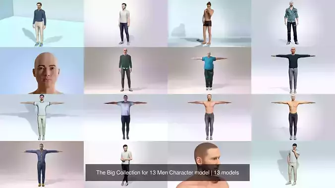 The Big Collection for 13 Men Character model