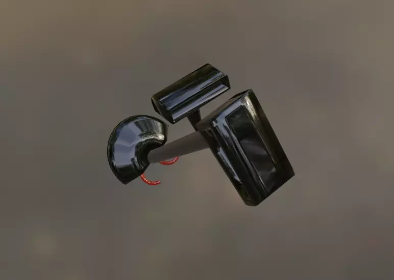 Battery Weed Eater Low-poly 3D model_1