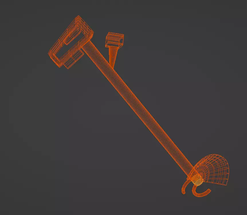 Battery Weed Eater Low-poly 3D model_3