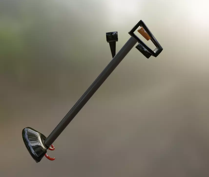 Battery Weed Eater Low-poly 3D model_0