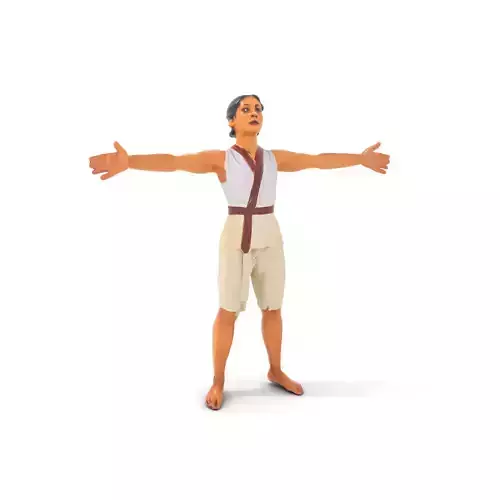 Traditional White Tunic model pack Low-poly 3D model