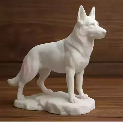 German Shepherd On Rock