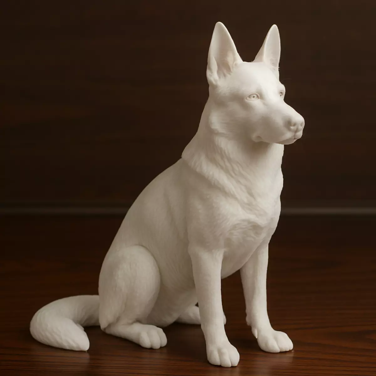 German Shepherd Sitting 3D print model_0