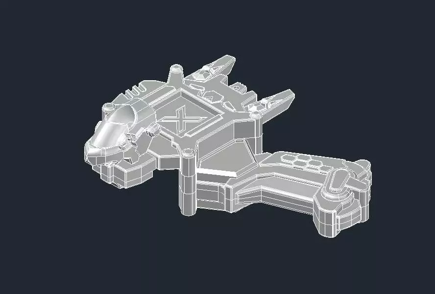 Bakuten Shooter Beyblade X ver 3D print model_3