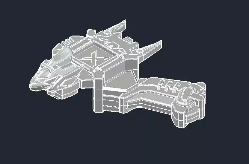 Bakuten Shooter Beyblade X ver 3D print model_1