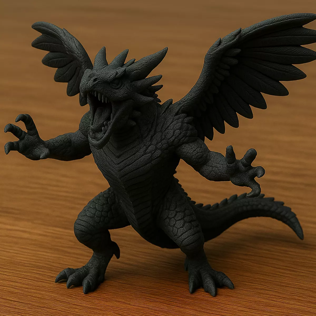 Dragon Roar Guardian Figure Bookshelf Decor Pose Fly 3D print model_0