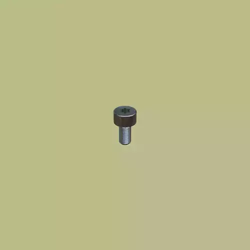 Steel Stained M3 Torx T10 Cap Bolt with PBR 4K 3D model
