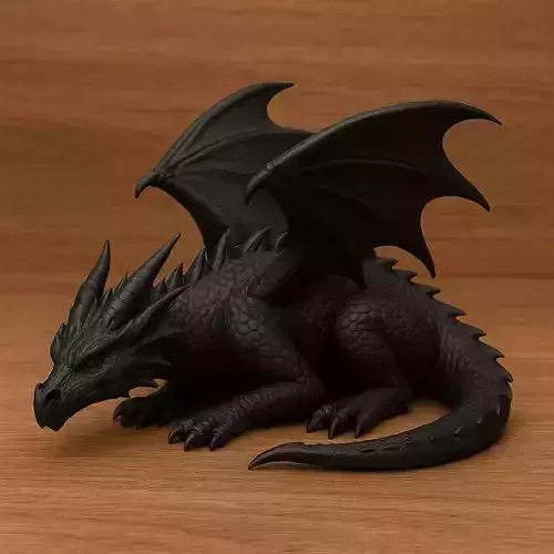 Black Dragon Figure Decor