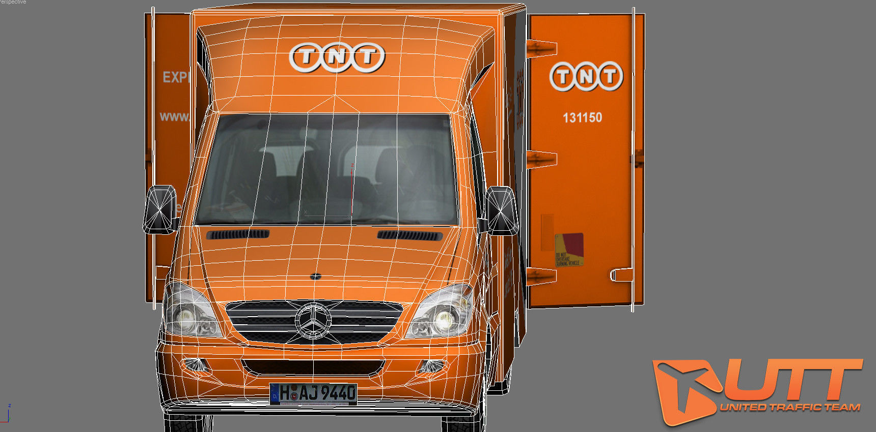 Mercedes-Benz Sprinter TNT animated Low-poly 3D model_6