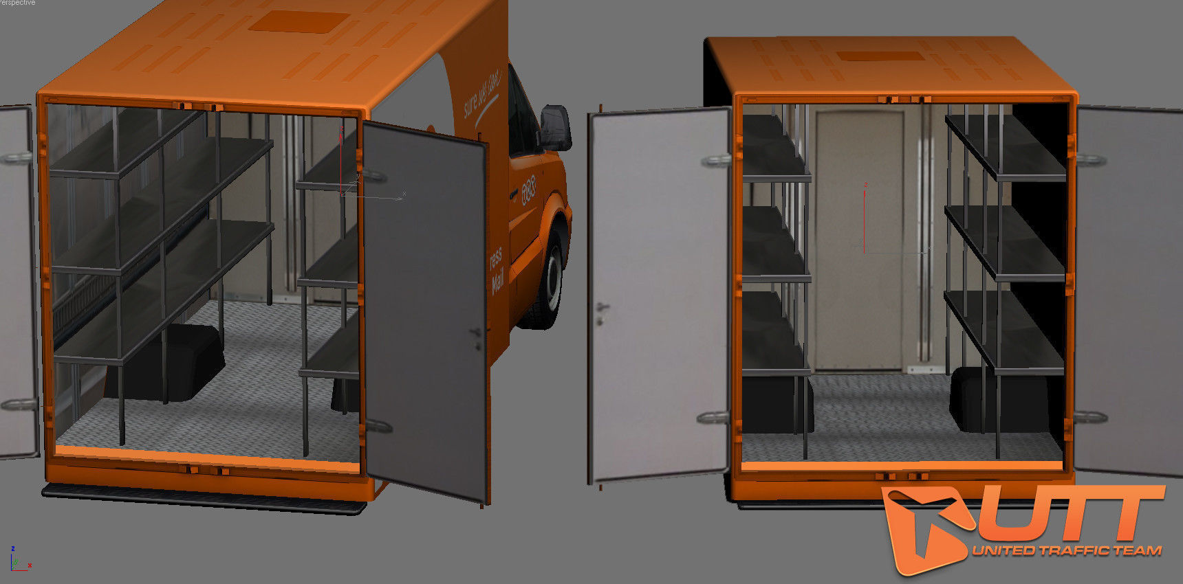 Mercedes-Benz Sprinter TNT animated Low-poly 3D model_10