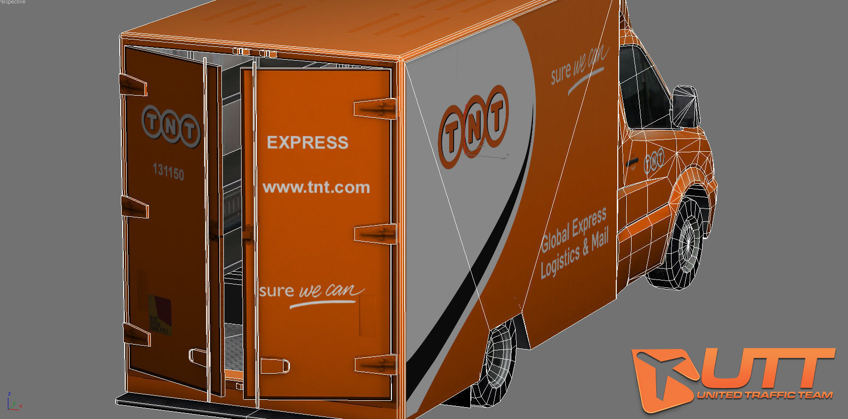 Mercedes-Benz Sprinter TNT animated Low-poly 3D model_5