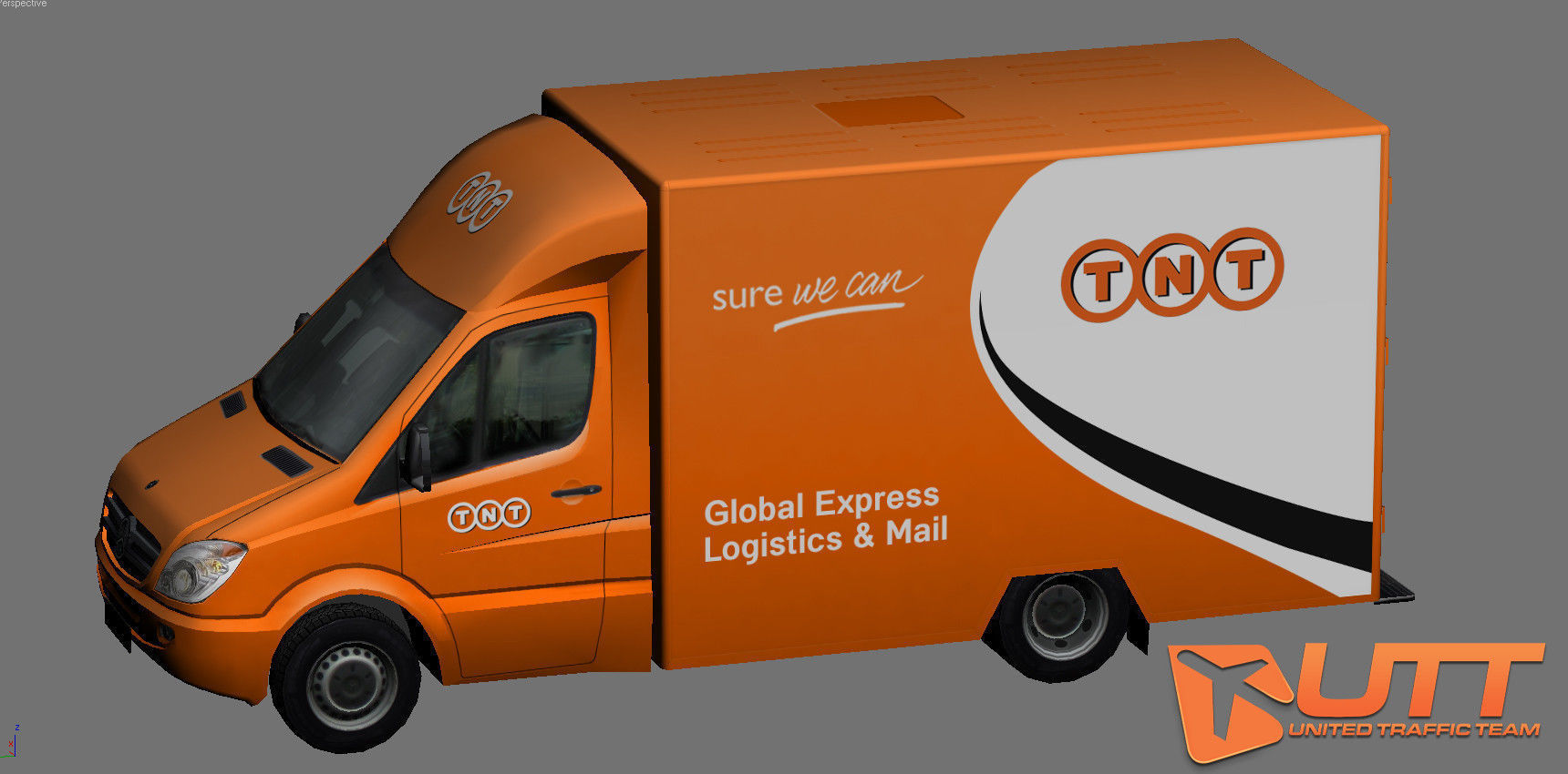 Mercedes-Benz Sprinter TNT animated Low-poly 3D model_2