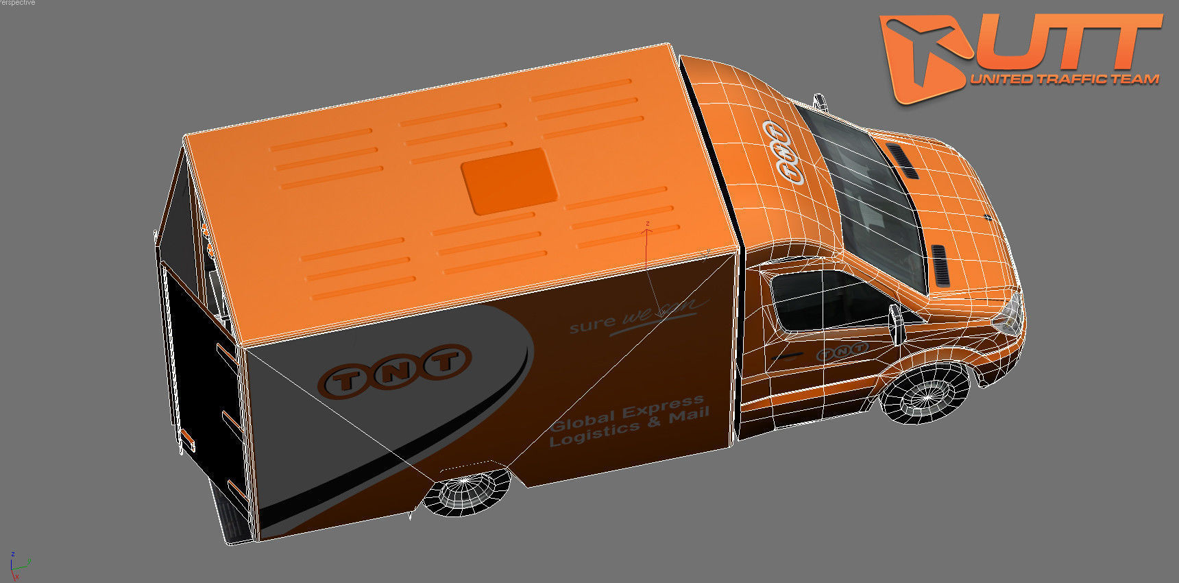 Mercedes-Benz Sprinter TNT animated Low-poly 3D model_7