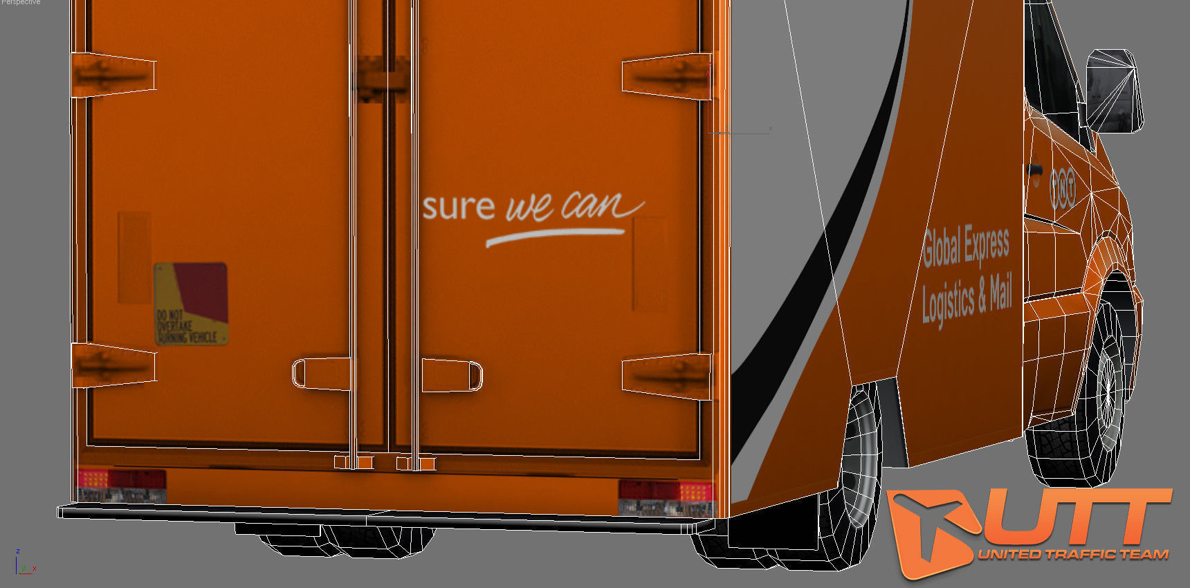 Mercedes-Benz Sprinter TNT animated Low-poly 3D model_1