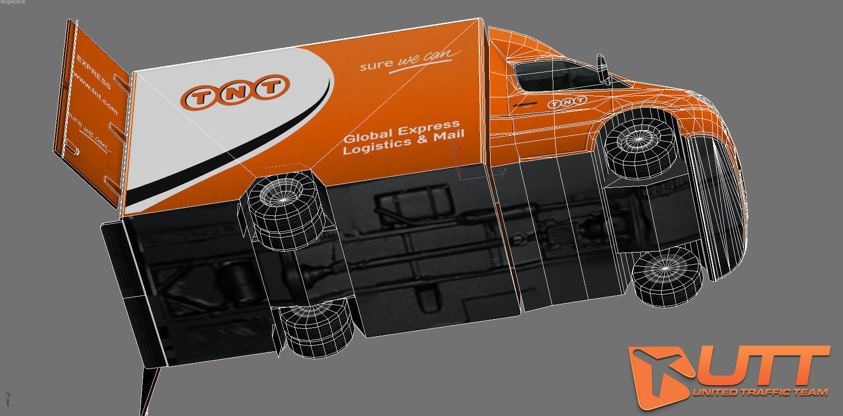 Mercedes-Benz Sprinter TNT animated Low-poly 3D model_9