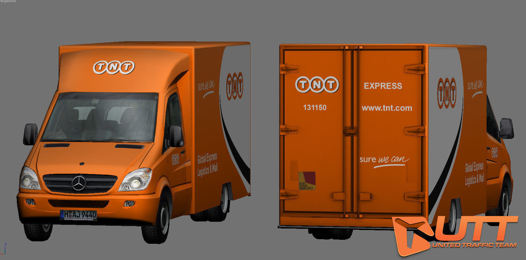 Mercedes-Benz Sprinter TNT animated Low-poly 3D model_3