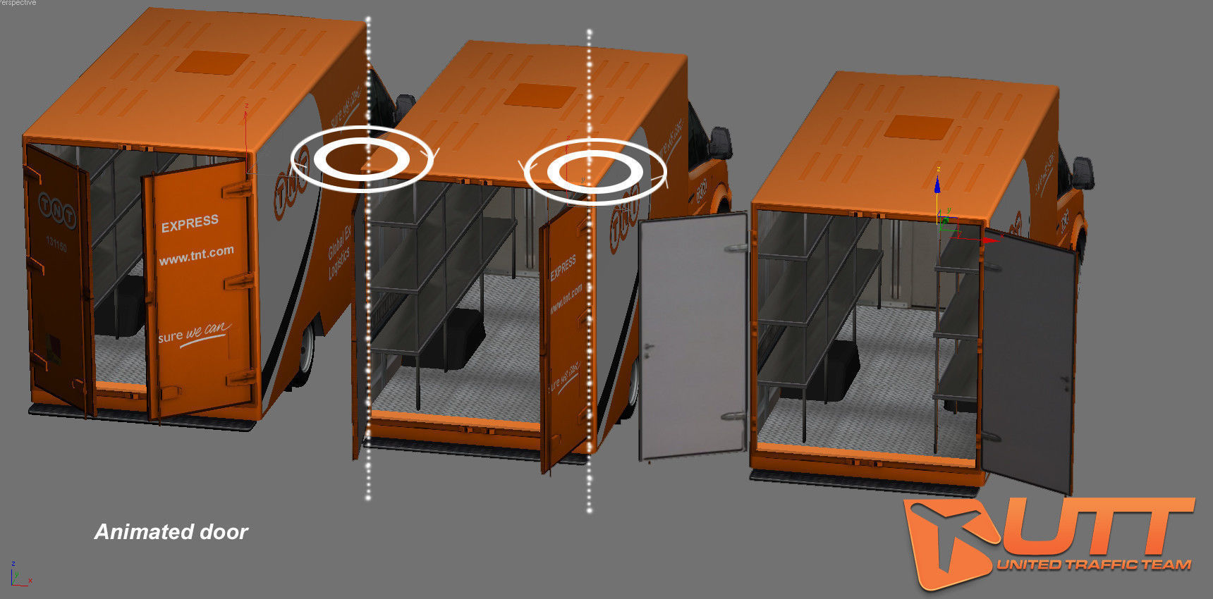 Mercedes-Benz Sprinter TNT animated Low-poly 3D model_8