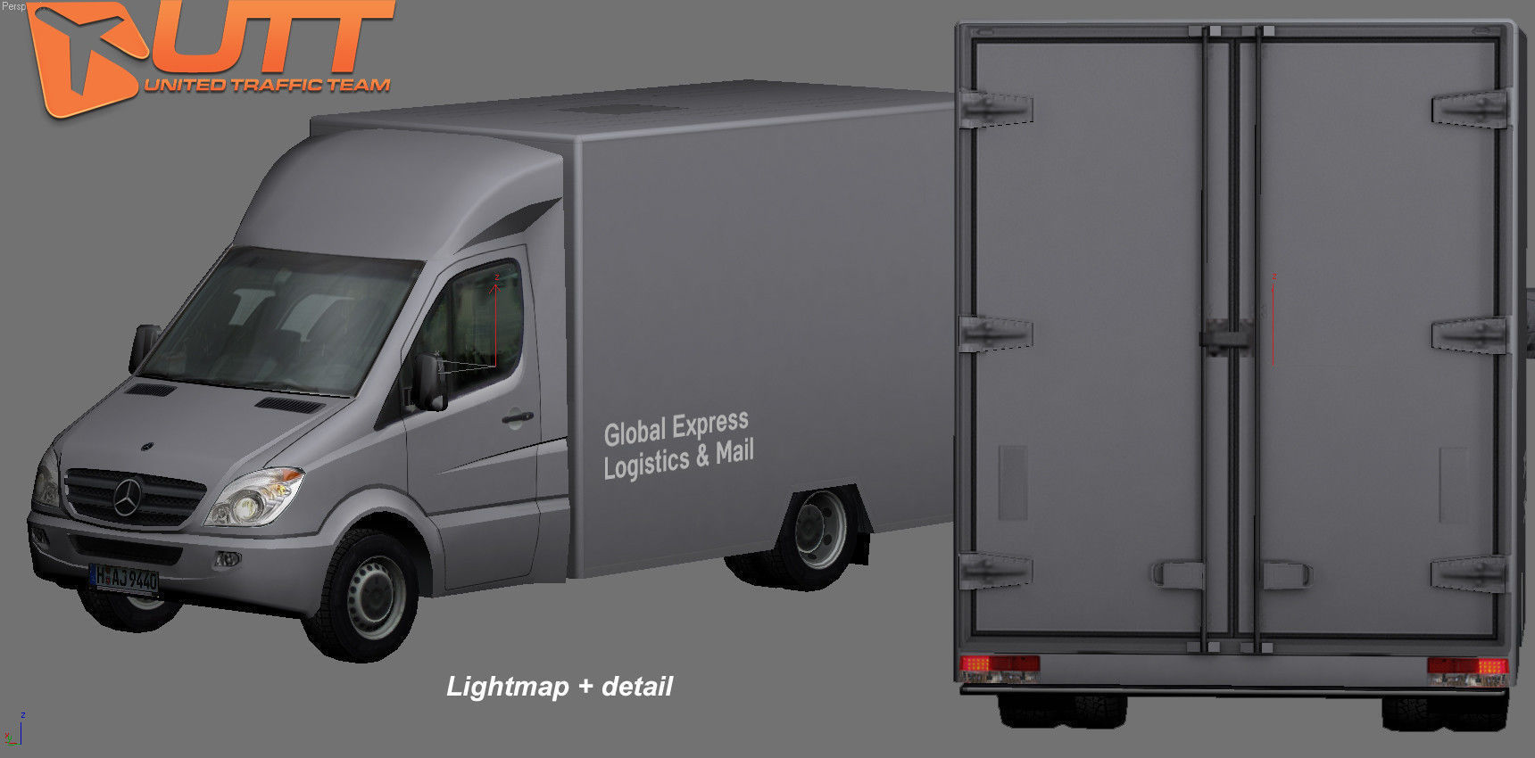 Mercedes-Benz Sprinter TNT animated Low-poly 3D model_11