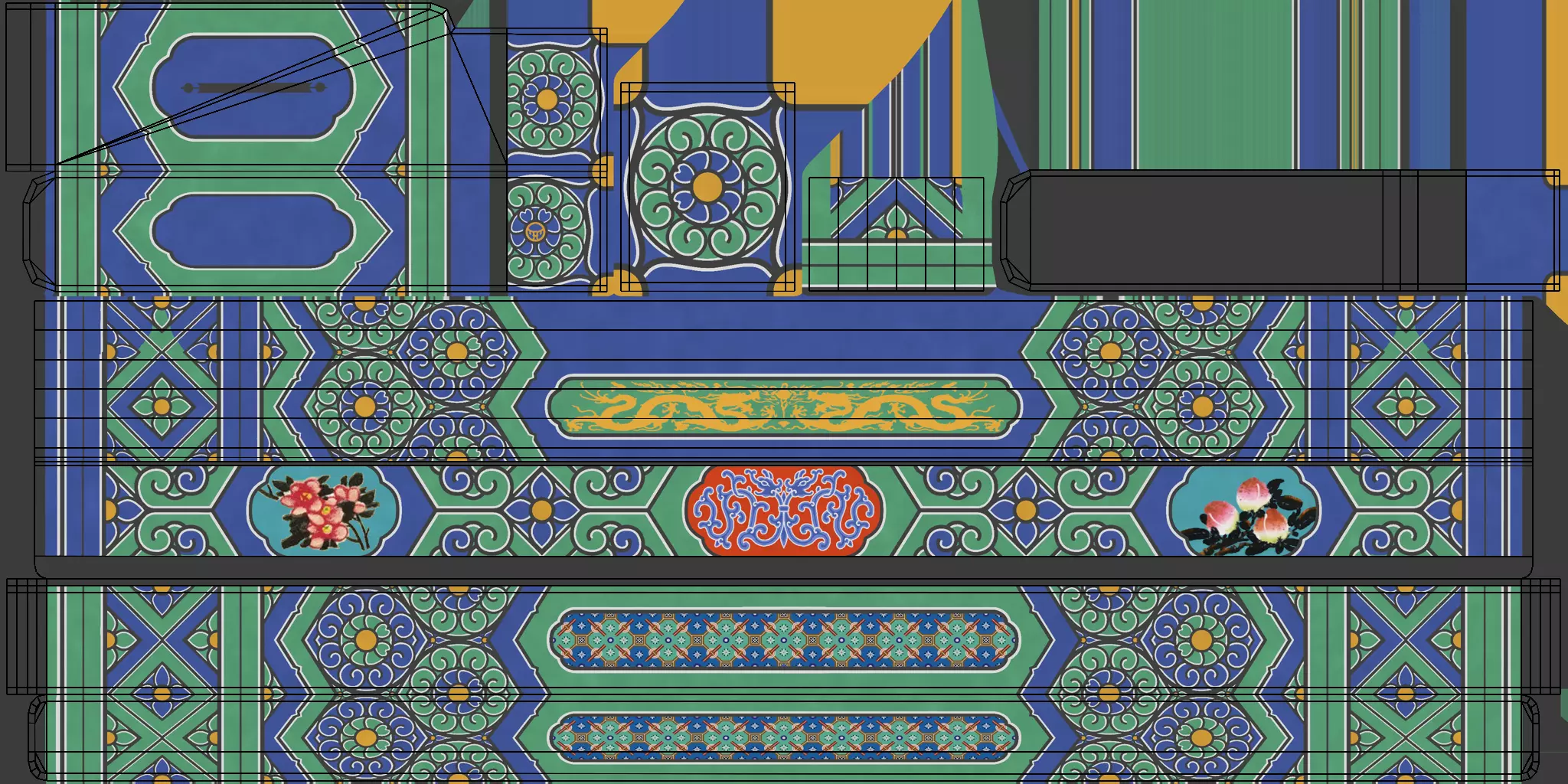 Asia China Ancient Architecture Low-poly 3D model_14