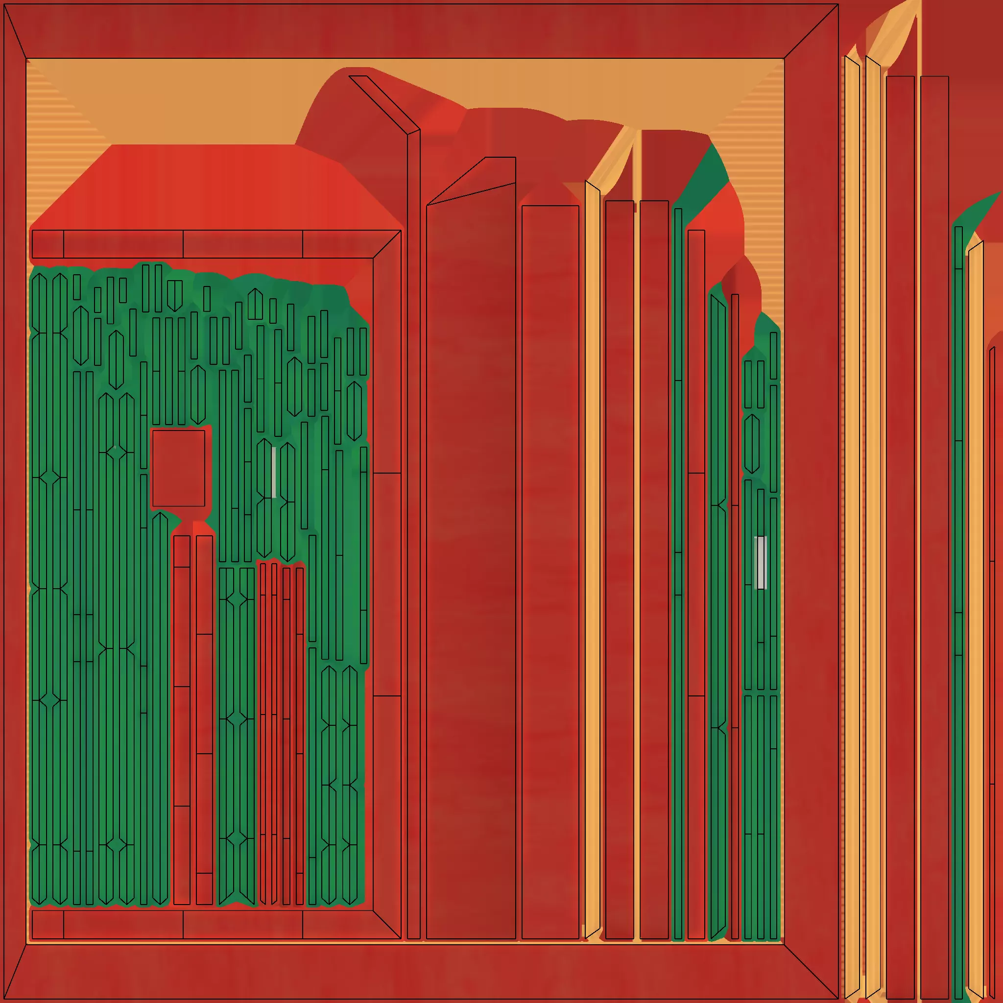 Asia China Ancient Architecture Low-poly 3D model_13