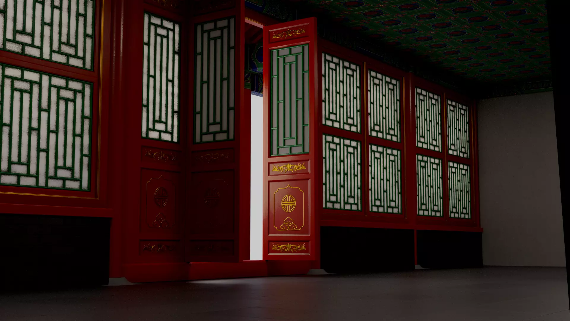 Asia China Ancient Architecture Low-poly 3D model_9