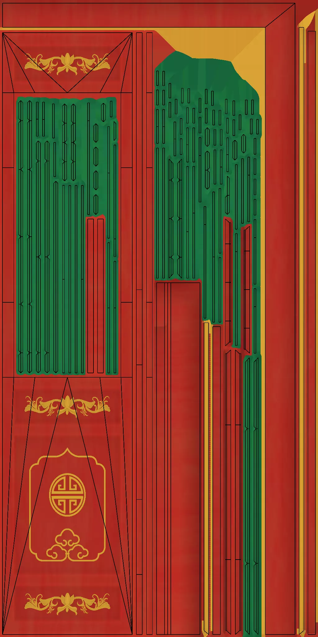 Asia China Ancient Architecture Low-poly 3D model_12