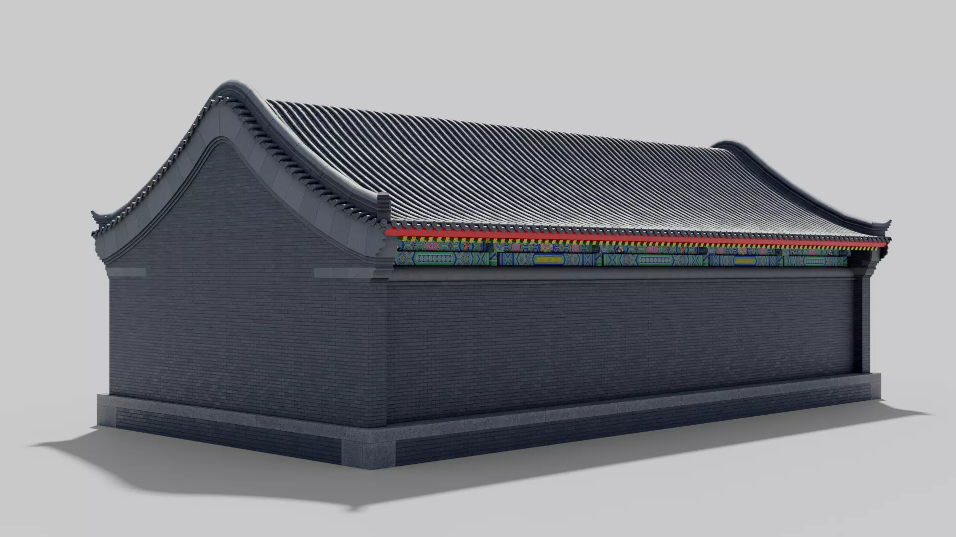 Asia China Ancient Architecture Low-poly 3D model_5