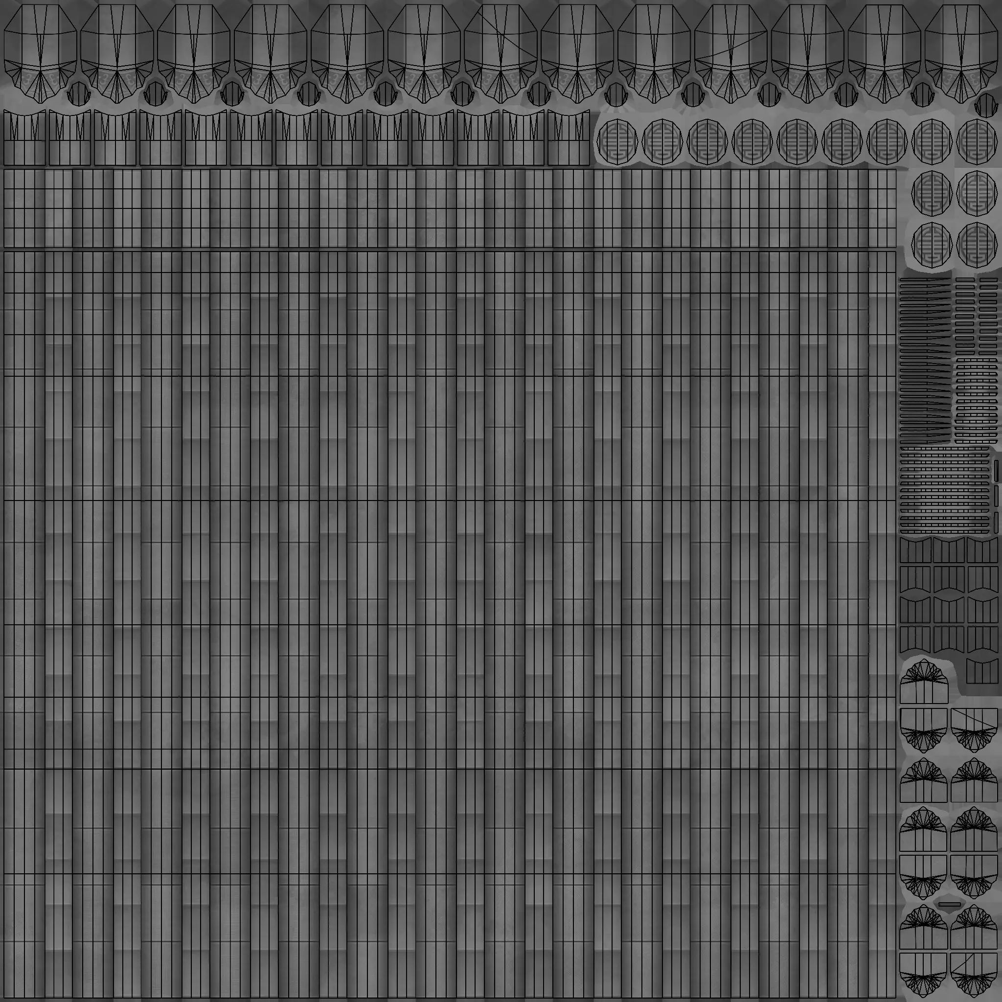 Asia China Ancient Architecture Low-poly 3D model_15