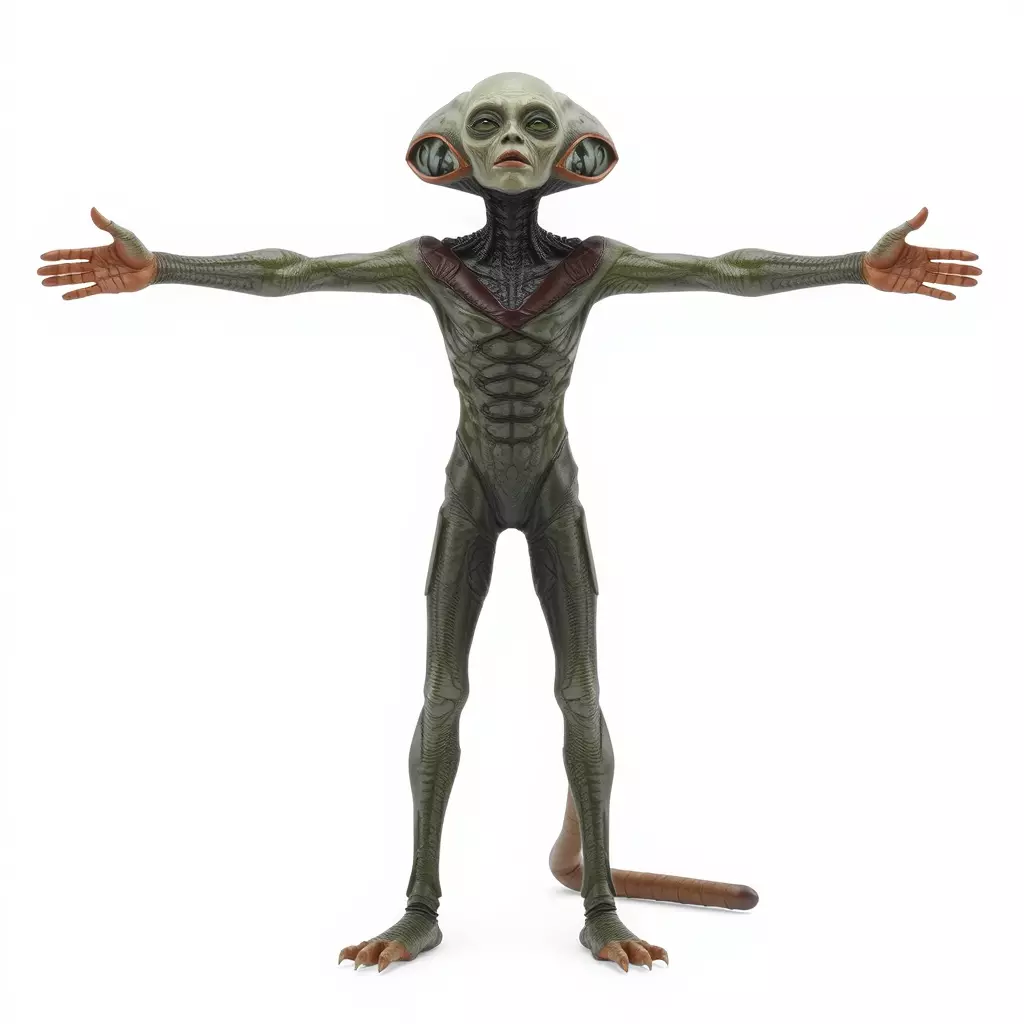 Alien Creature Textured model pack Low-poly 3D model_2
