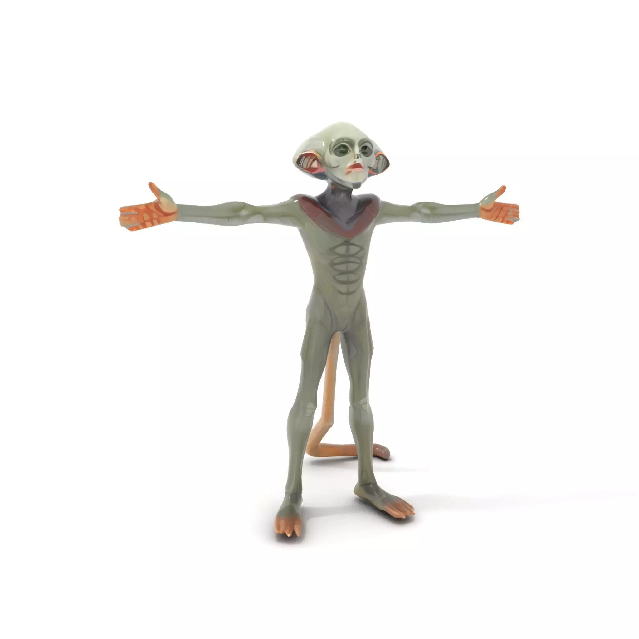 Alien Creature Textured model pack Low-poly 3D model_6