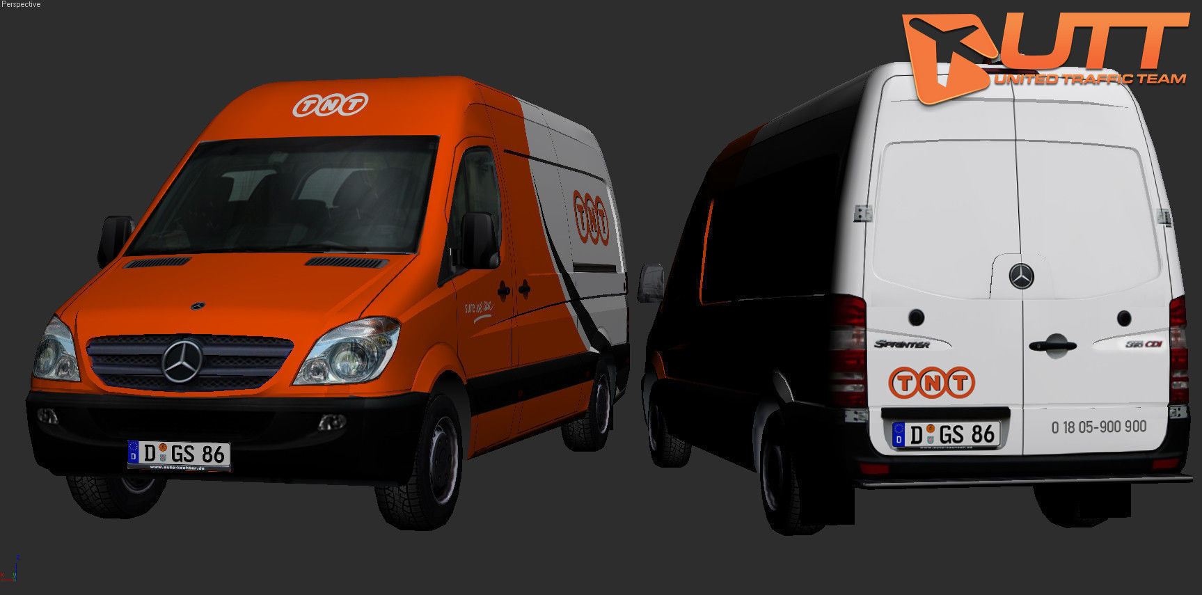 Mercedes-Benz Sprinter TNT Low-poly 3D model_4