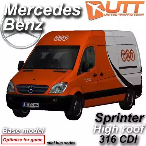 Mercedes-Benz Sprinter TNT Low-poly 3D model