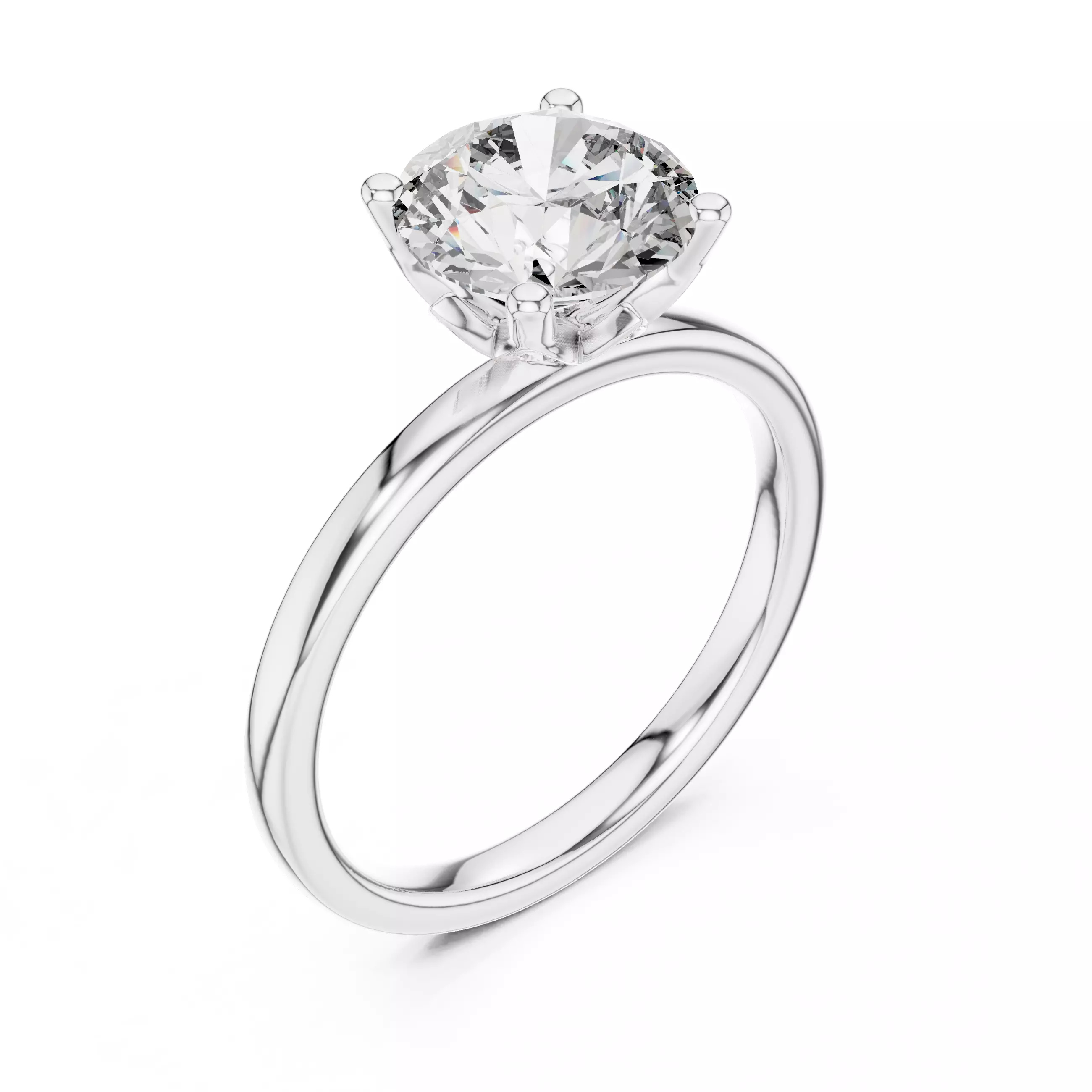 2CT Round Cut Hidden Flower Diamond Halo Ring 3DM STL Video 3D print model_10