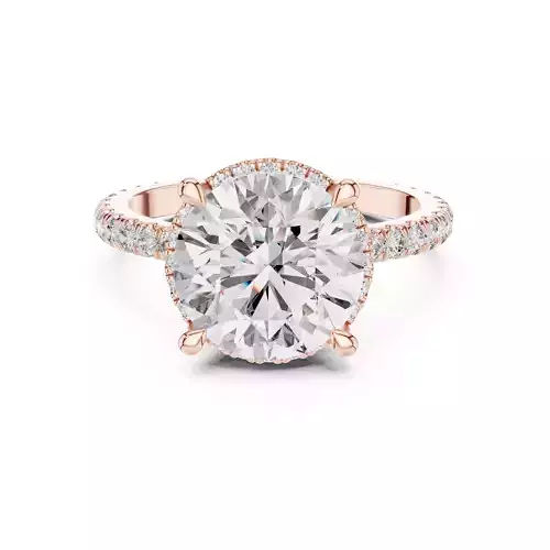 Huge Round Diamond Engagement Wedding Ring 3DM STL Video