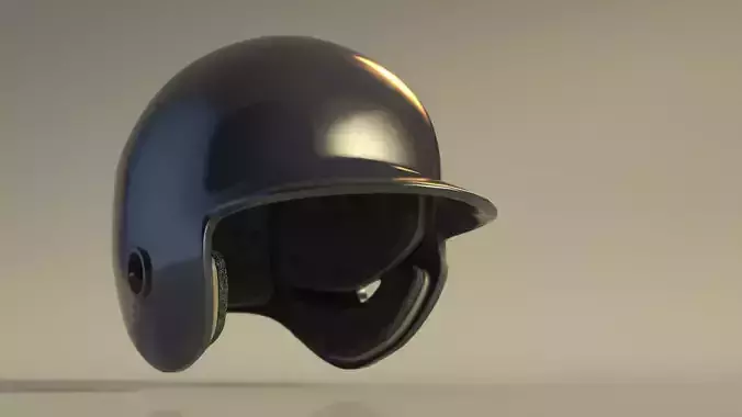 SPORT---BASEBALL---Helmet baseball helmet Low-poly 3D model