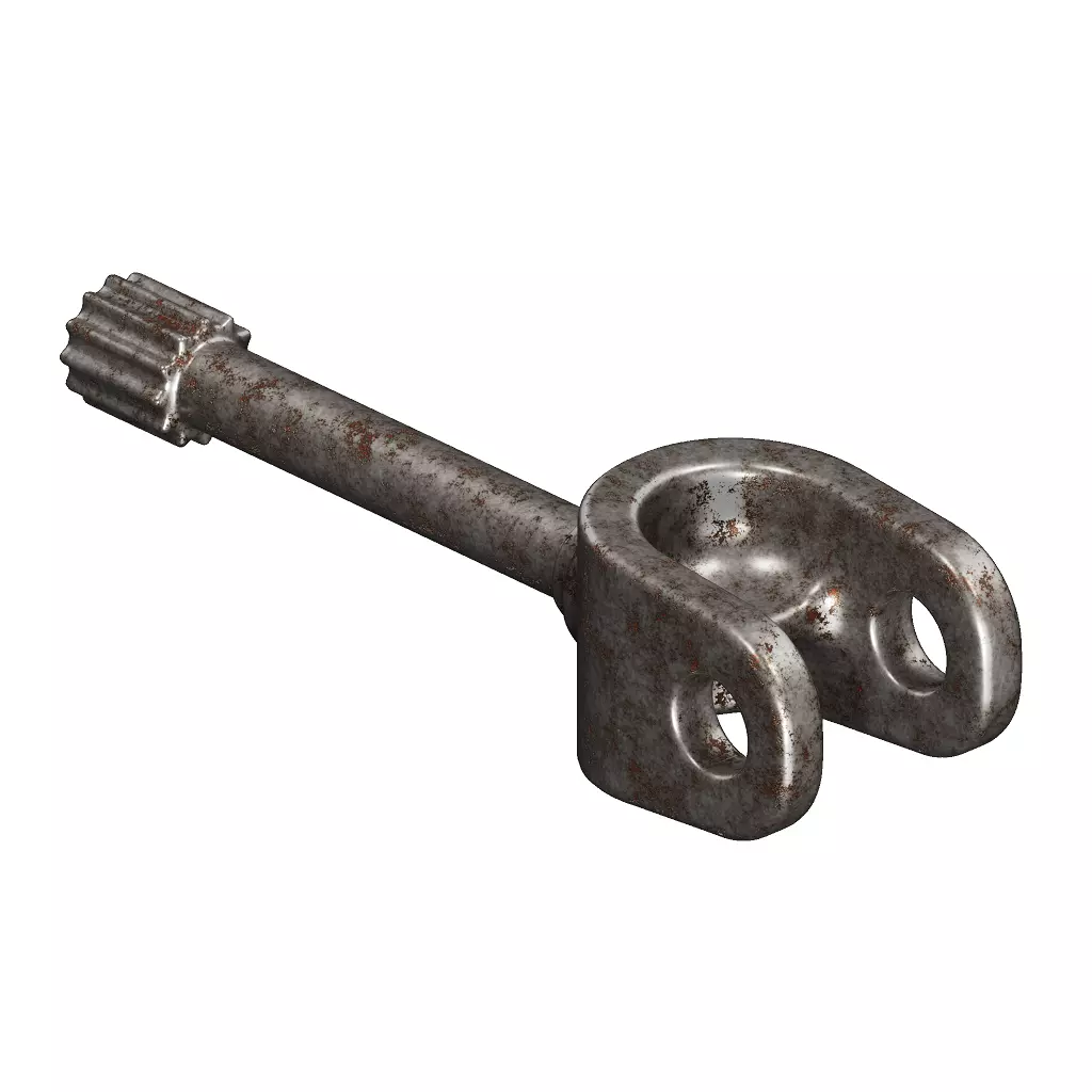 Rusty Front Axle Shaft 3D model_0