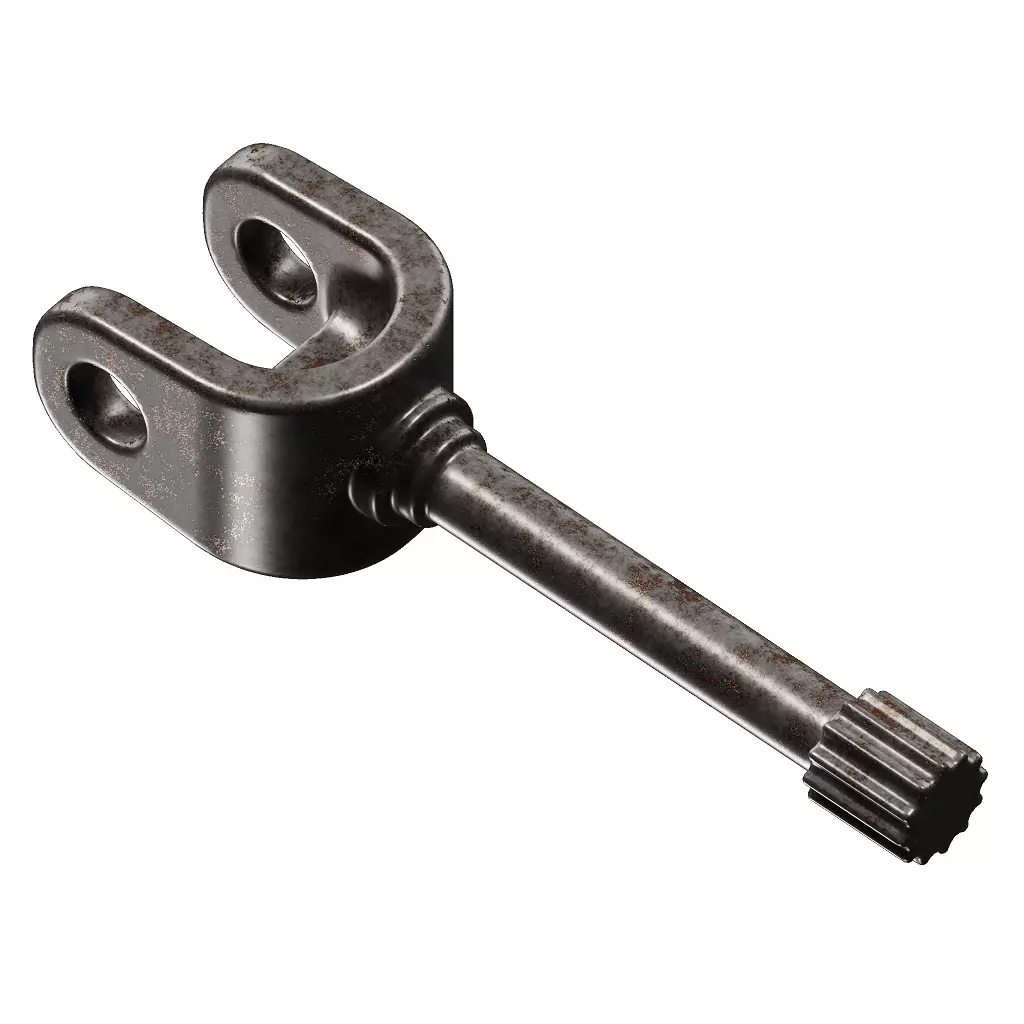 Rusty Front Axle Shaft 3D model_4