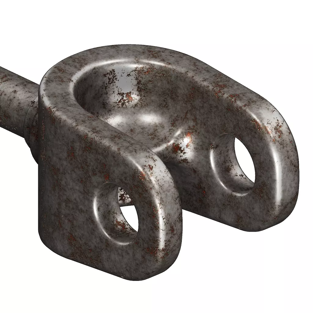 Rusty Front Axle Shaft 3D model_1